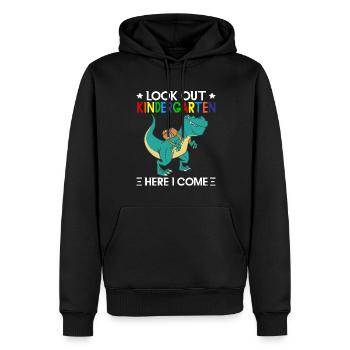 Kindergärtner Lehrer Regenbogenfarben - Männer Premium Bio Hoodie - Schwarz - Vorne - Nico (187cm)