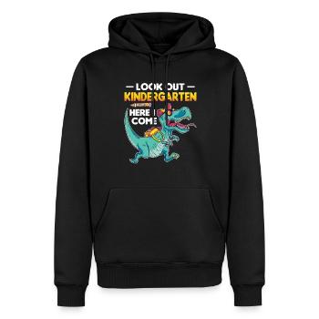 Kindergärtner Lehrer Regenbogenfarben - Männer Premium Bio Hoodie - Schwarz - Vorne - Nico (187cm)