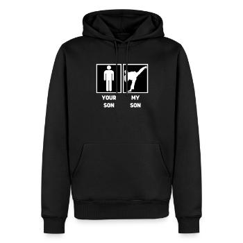 Du Bist Mein Sohn Japanischer Kampfkunst Boy - Männer Premium Bio Hoodie - Schwarz - Vorne - Nico (187cm)