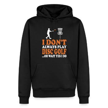 Disc Golf Frisbee Golf pour hommes et femmes - Sweat à capuche Premium bio Homme - noir - Devant - Nico (187cm)