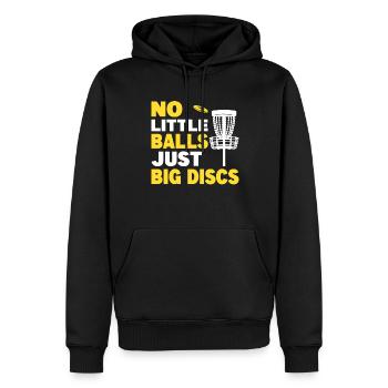 Disc Golf Frisbee Golf pour hommes et femmes - Sweat à capuche Premium bio Homme - noir - Devant - Nico (187cm)