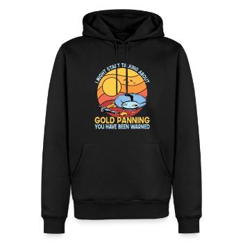 Gold Graben Gold Panner Gold Rush Gold Wortspiel - Männer Premium Bio Hoodie - Schwarz - Vorne - Nico (187cm)