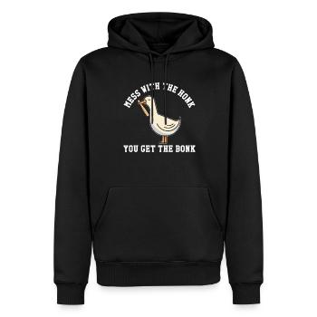 Geese Fair Goose Gift - Men’s Premium Organic Hoodie - black - Front - Nico (187cm)