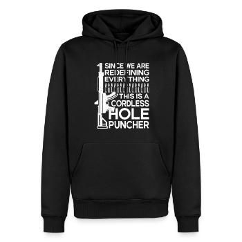 pistolet policier propriétaire d’arme soldat Bundeswehr - Sweat à capuche Premium bio Homme - noir - Devant - Nico (187cm)