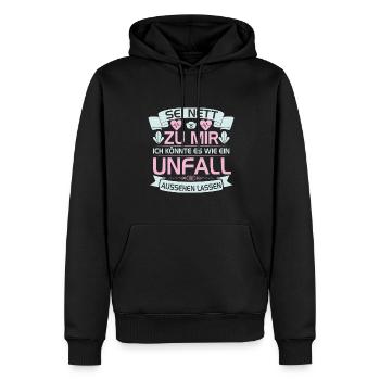 Lustiger Krankenpflegerin Krankenschwester Spruch - Männer Premium Bio Hoodie - Schwarz - Vorne - Nico (187cm)