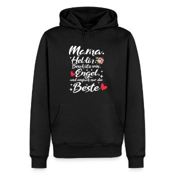 Mama Muttertag Spruch Lieblingsmama Heldin Engel - Männer Premium Bio Hoodie - Schwarz - Vorne - Nico (187cm)