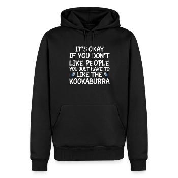 Kookaburra Bird Lovers Citation Kookaburra -Fan - Sweat à capuche Premium bio Homme - noir - Devant - Nico (187cm)