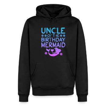 Geburtstag Meerjungfrau Familienkleidung - Männer Premium Bio Hoodie - Schwarz - Vorne - Nico (187cm)