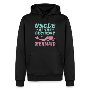 Geburtstag Meerjungfrau Familienkleidung - Männer Premium Bio Hoodie - Schwarz - Vorne - Nico (187cm)