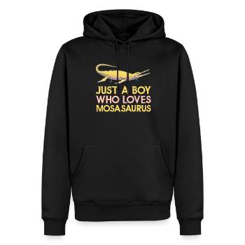 Biologiste marin Mosasaurus Time Dinosaur - Sweat à capuche Premium bio Homme - noir - Devant - Nico (187cm)