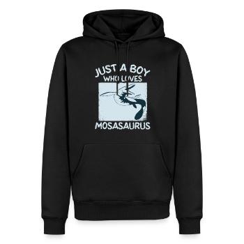 Biologiste marin Mosasaurus Time Dinosaur - Sweat à capuche Premium bio Homme - noir - Devant - Nico (187cm)