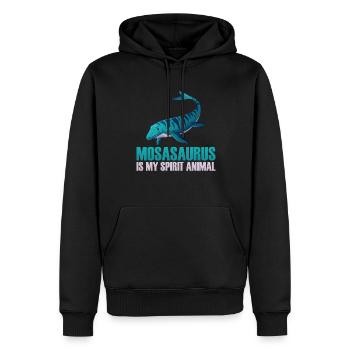 Biologiste marin Mosasaurus Time Dinosaur - Sweat à capuche Premium bio Homme - noir - Devant - Nico (187cm)