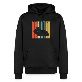 Hamster Fluffy Small Rodent Cage Cage - Sweat à capuche Premium bio Homme - noir - Devant - Nico (187cm)