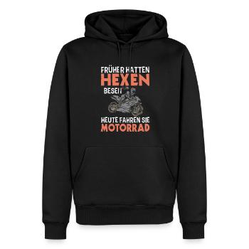 Früher Hatten Hexen Besen Heute Fahren Sie - Männer Premium Bio Hoodie - Schwarz - Vorne - Nico (187cm)