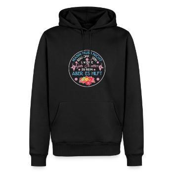 Verrückte Bekloppte Mama Mutter Muttertag Spruch - Männer Premium Bio Hoodie - Schwarz - Vorne - Nico (187cm)