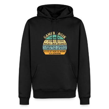 Gamer Logik Gaming Video Games Multiplayer Zocker - Männer Premium Bio Hoodie - Schwarz - Vorne - Nico (187cm)