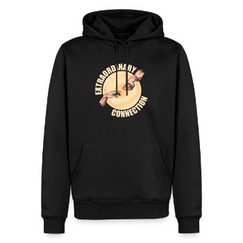 Agriculture combinée exceptionnelle - Sweat à capuche Premium bio Homme - noir - Devant - Nico (187cm)