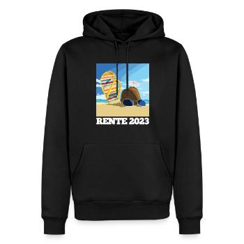 Pension 2023 Beach Pixel Coconut Cocktail - Men’s Premium Organic Hoodie - black - Front - Nico (187cm)