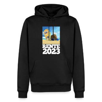 Pension 2023 Beach Pixel Coconut Cocktail - Men’s Premium Organic Hoodie - black - Front - Nico (187cm)