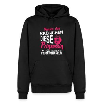 Vergiss Das Krönchen Diese Prinzessin - Männer Premium Bio Hoodie - Schwarz - Vorne - Nico (187cm)
