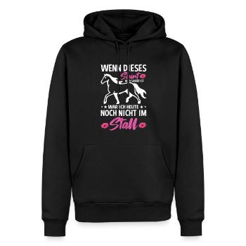 Wenn Dieses Shirt Noch Sauber Ist War Ich Heute - Männer Premium Bio Hoodie - Schwarz - Vorne - Nico (187cm)