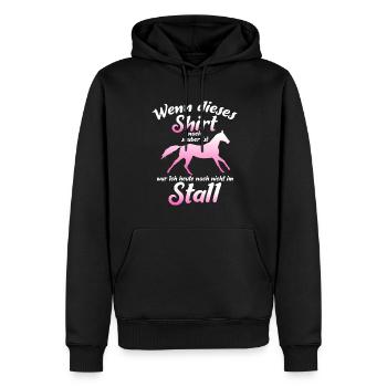 Wenn Dieses Shirt Noch Sauber Ist War Ich Heute - Männer Premium Bio Hoodie - Schwarz - Vorne - Nico (187cm)