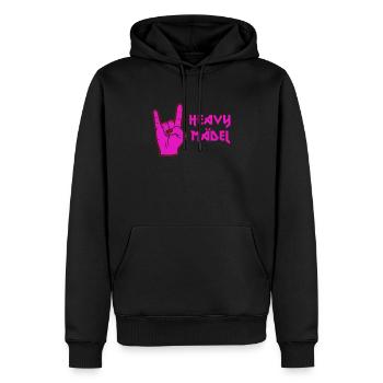 Rockerbraut Heavy Mädel Metal Musik Rockerin - Männer Premium Bio Hoodie - Schwarz - Vorne - Nico (187cm)