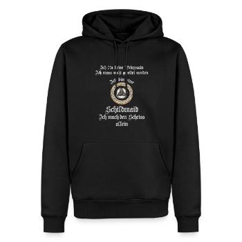 Schildmaid Kriegerin | Wikingerin Runen Symbol - Männer Premium Bio Hoodie - Schwarz - Vorne - Nico (187cm)