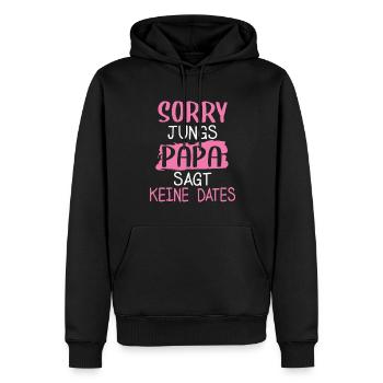 Sorry Jungs Papa Sagt Keine Dates Geschenk Vater - Männer Premium Bio Hoodie - Schwarz - Vorne - Nico (187cm)