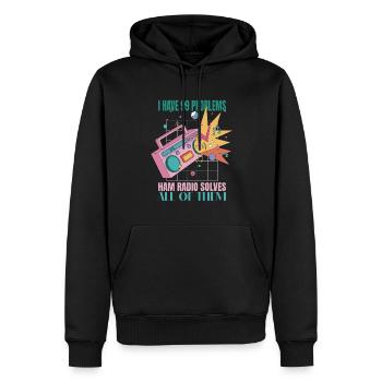 Ich Habe 99 Probleme, Ham Radio Löst Sie Alle - Männer Premium Bio Hoodie - Schwarz - Vorne - Nico (187cm)