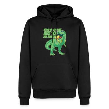 Aujourd’hui, mon élève est 100 jours plus intelligent - Sweat à capuche Premium bio Homme - noir - Devant - Nico (187cm)