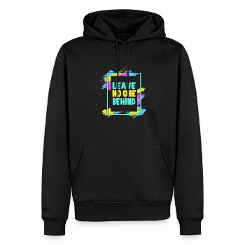 Aucun être humain n’est illégal Droits de l’homme Ne laissez pas - Sweat à capuche Premium bio Homme - noir - Devant - Nico (187cm)