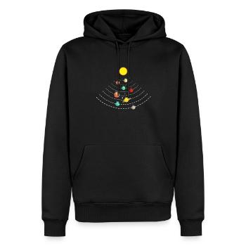 Planètes de notre système solaire Enfants Astronomie - Sweat à capuche Premium bio Homme - noir - Devant - Nico (187cm)