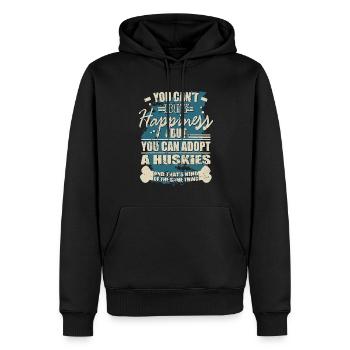 Le bonheur peut être acheté. Rauque - Sweat à capuche Premium bio Homme - noir - Devant - Nico (187cm)