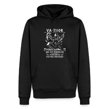 Herren Vathor - Vatertag Vatertagsgeschenk Viking - Männer Premium Bio Hoodie - Schwarz - Vorne - Nico (187cm)