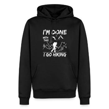 Lustiges Wandercamping -T -Shift Für Wanderer Und - Männer Premium Bio Hoodie - Schwarz - Vorne - Nico (187cm)