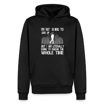 Wanderer Naturliebe Wandern Wandern Natur - Männer Premium Bio Hoodie - Schwarz - Vorne - Nico (187cm)