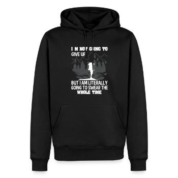 Wanderer Naturliebe Wandern Wandern Natur - Männer Premium Bio Hoodie - Schwarz - Vorne - Nico (187cm)