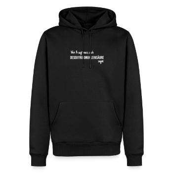 Lustiger Naturwissenschaft Spruch DNS - Männer Premium Bio Hoodie - Schwarz - Vorne - Nico (187cm)