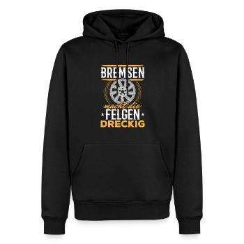 Bremsen macht die Felgen dreckig PS-Liebhaber - Männer Premium Bio Hoodie - Schwarz - Vorne - Nico (187cm)