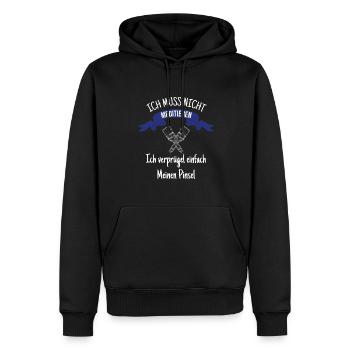 Lustiger Maler Geselle Meister Maler Lackierer - Männer Premium Bio Hoodie - Schwarz - Vorne - Nico (187cm)