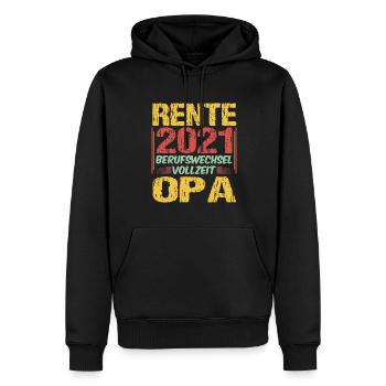 Ruhestand Spruch Renteneintritt Geschenk Opa - Männer Premium Bio Hoodie - Schwarz - Vorne - Nico (187cm)