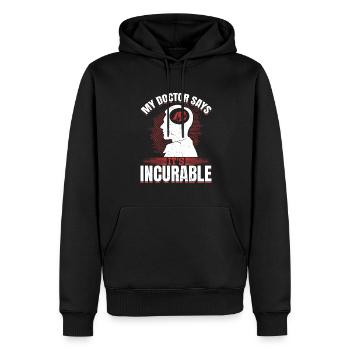 Mon médecin dit que c’est un coup de pouce de réglage incurable - Sweat à capuche Premium bio Homme - noir - Devant - Nico (187cm)