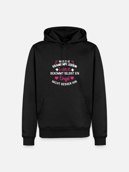 Lustiges Krankenschwester Pflegerin Geschenk - Männer Premium Bio Hoodie - Schwarz