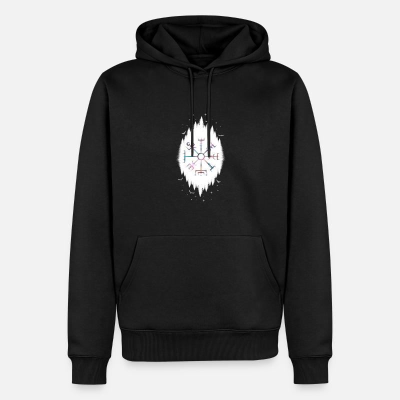 Celtic Vikinger Vegvisir compas Vikings - Sweat à capuche Premium bio Homme - noir