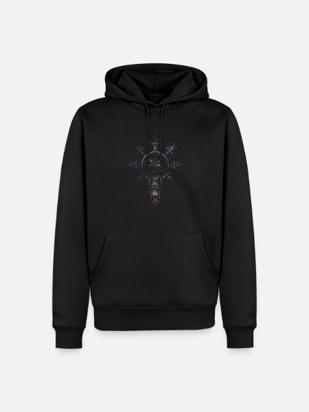 Celtic Vikinger Vegvisir compass Vikings - Men’s Premium Organic Hoodie - black