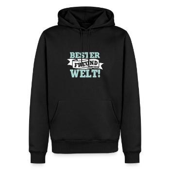 Bester Kumpel der Welt Freundschaft Freund - Männer Premium Bio Hoodie - Schwarz - Vorne - Nico (187cm)