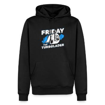 Fridays for Turbolader Tuning Auto Rennen Hubraum - Männer Premium Bio Hoodie - Schwarz - Vorne - Nico (187cm)