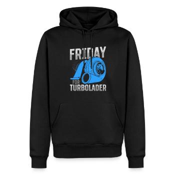 Fridays for Turbolader Tuning Auto Rennen Hubraum - Männer Premium Bio Hoodie - Schwarz - Vorne - Nico (187cm)