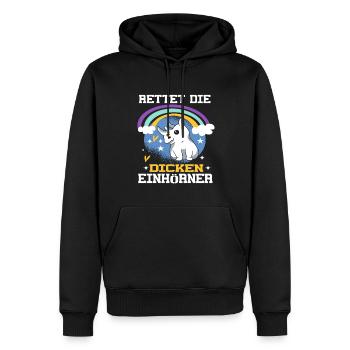 Save The Chubby Unicorns - Männer Premium Bio Hoodie - Schwarz - Vorne - Nico (187cm)